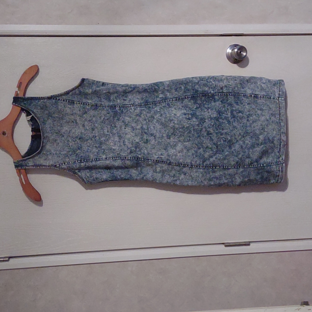 Vintage acid wash denim dress